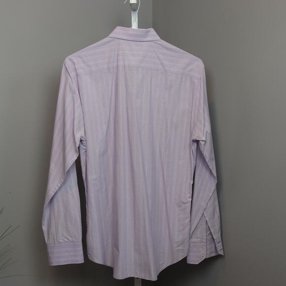 Zachary Prell Lavender Striped Button-Up Dress Shirt Men’s Size M - Picture 2 of 4